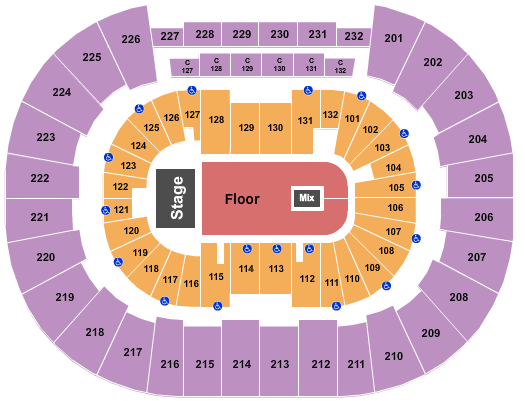 Legacy Arena at The BJCC Seating Chart: Endstage GA Floor 2