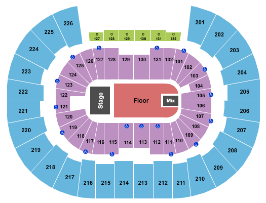 Legacy Arena at The BJCC Seating Chart: Endstage GA Floor