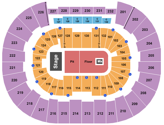 Legacy Arena at The BJCC Seating Chart: Endstage GA Pit/GA FLR