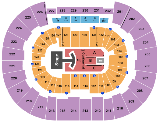 Legacy Arena at The BJCC Seating Chart: Lumineers
