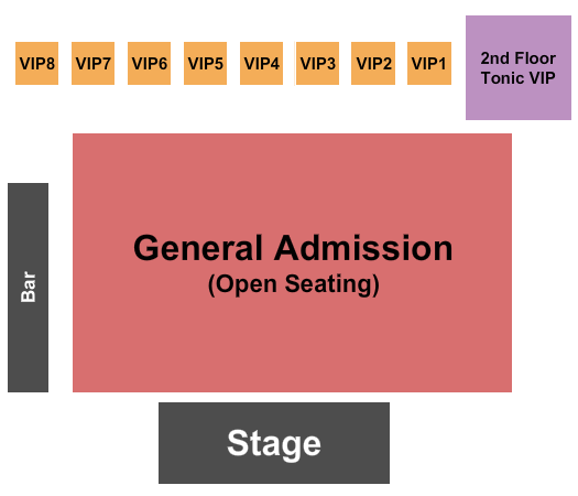 Legacy Hall - TX Seating Chart: GA Floor/VIP Balcony
