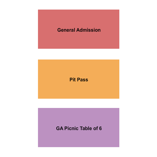 Legends Event Park Seating Chart: GA/Tables