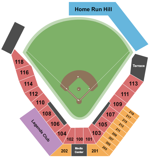 Legends Field - KS Seating Chart: Baseball