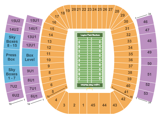 Legion Field Stadium Map