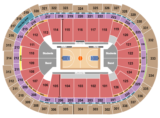 Lenovo Center Seating Chart: Basketball - NCAA