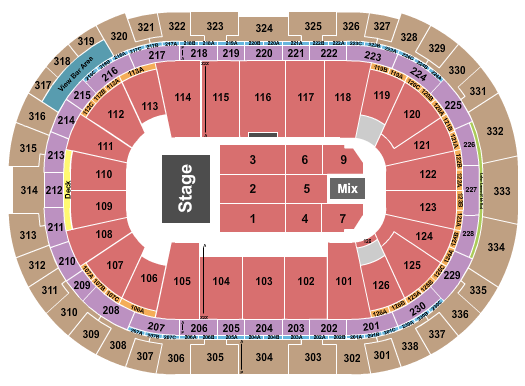 Lenovo Center Seating Chart: Endstage 1