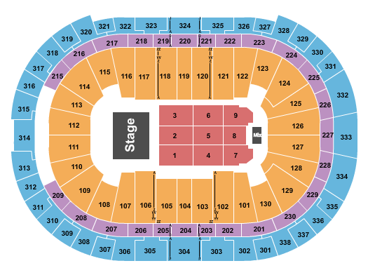 Lenovo Center Seating Chart: Endstage 5