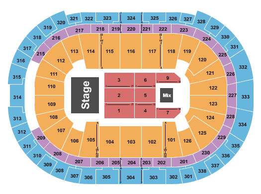 Lenovo Center Seating Chart: Endstage 6