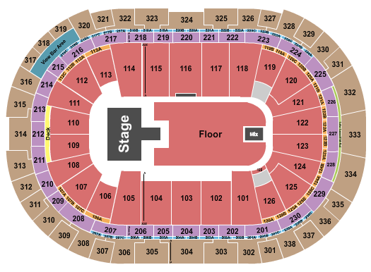 Lenovo Center Seating Chart: Endstage GA Floor w/ Catwalk