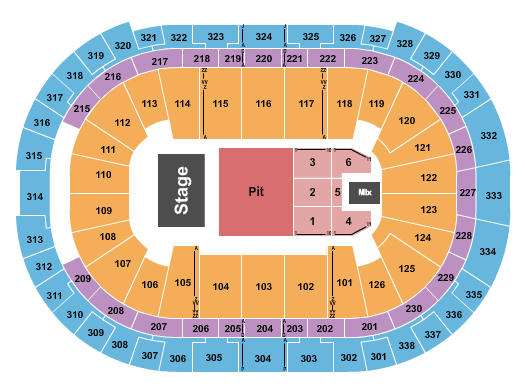 Lenovo Center Seating Chart: Endstage GA Pit 2