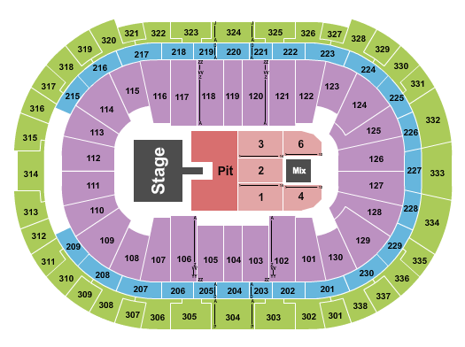 Lenovo Center Seating Chart: Endstage GA Pit w/ Catwalk
