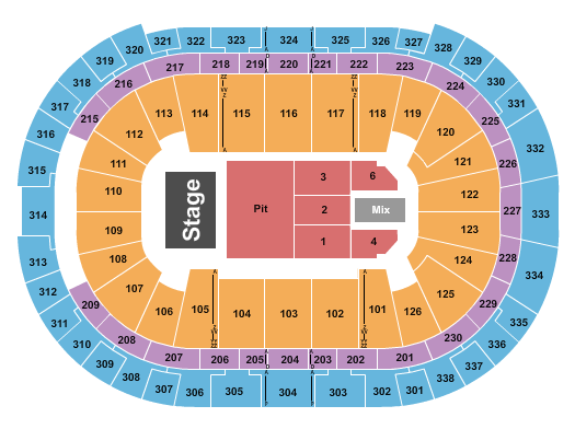 Lenovo Center Seating Chart: Johny Blue Skies