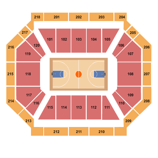 Leo D. Mahoney Arena Seating Chart: Basketball