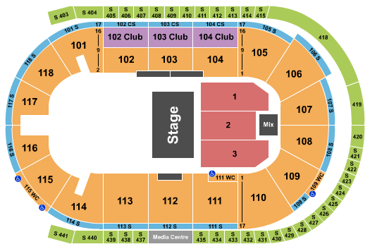 Slush Puppie Place Seating Chart: Half House