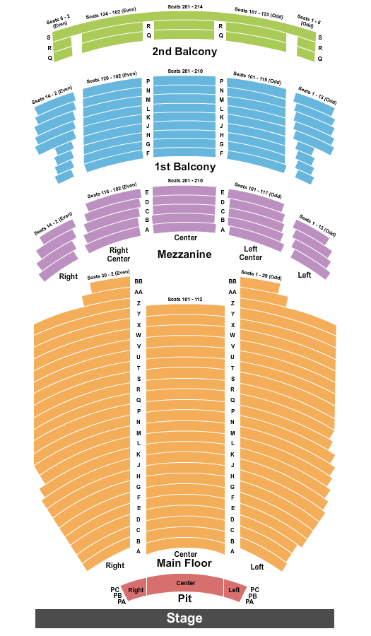 The Lerner Seating Chart: Endstage Pit