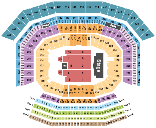 Levi's Stadium Seating Chart: Bruno Mars