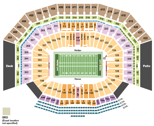 Levi's Stadium Seating Chart: Football RW