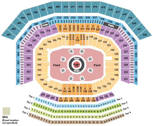 Levi's Stadium Seating Chart: Metallica