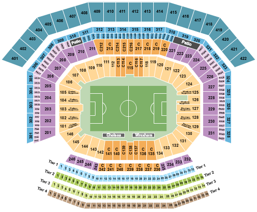 Levi's Stadium Seating Chart: Soccer - Chelsea/Wrexham