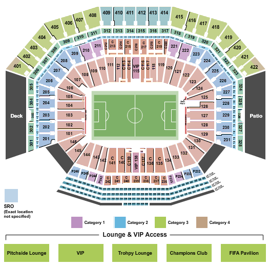 Levi's Stadium Seating Chart: Soccer WC Category
