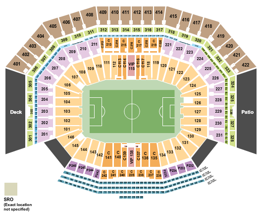 Levi's Stadium Seating Chart: Soccer RW