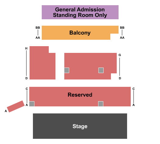 Levon Helm's Studios Seating Chart: Endstage