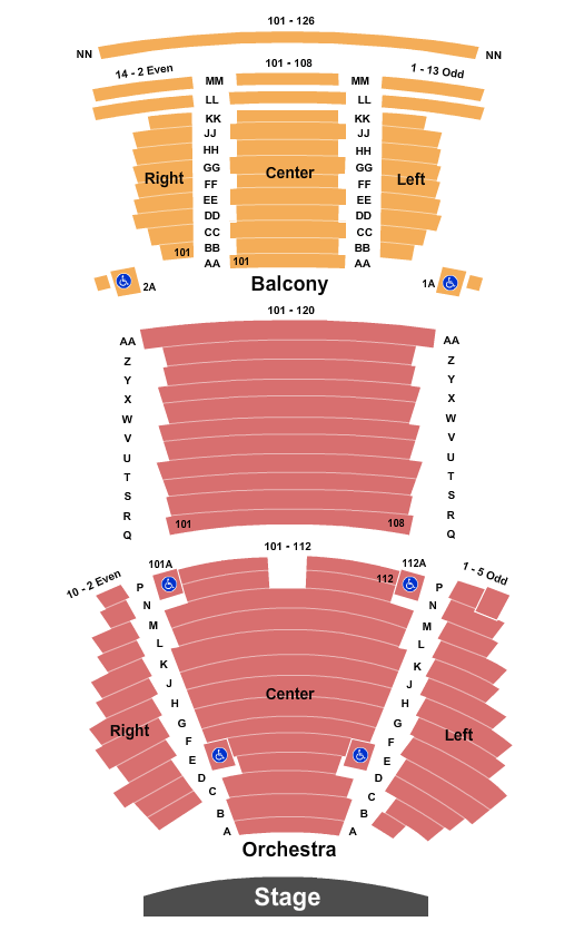 Levoy Theatre Seating Chart