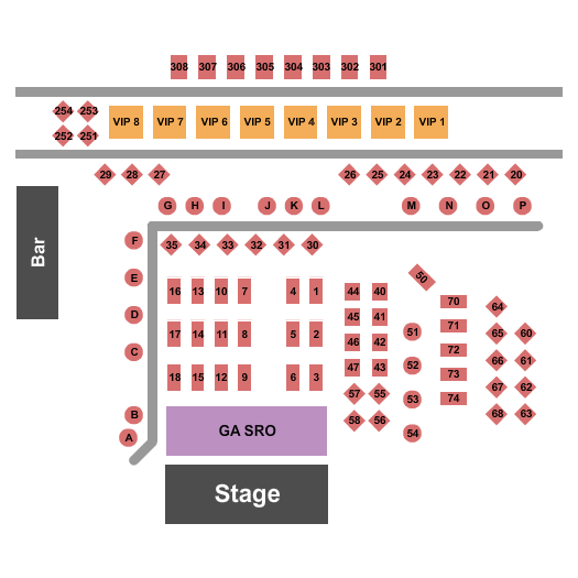 Lexus Box Garden at Legacy Hall Seating Chart: Endstage 2