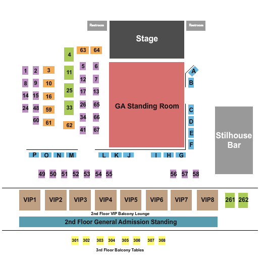 Lexus Box Garden at Legacy Hall Seating Chart: Endstage GA