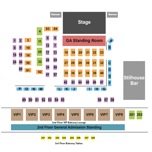 Lexus Box Garden at Legacy Hall Seating Chart: End Stage