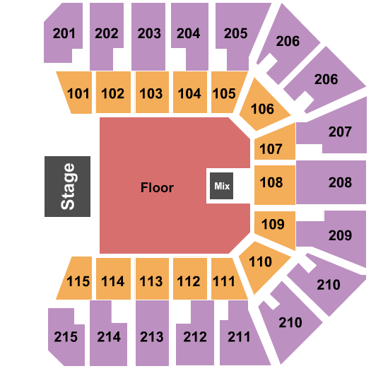 Liacouras Center Seating Chart: Endstage GA 2