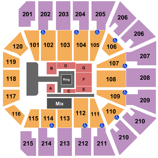 Liacouras Center Seating Chart: Wrestling