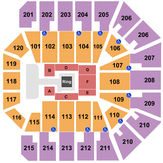 Liacouras Center Seating Chart: Wrestling