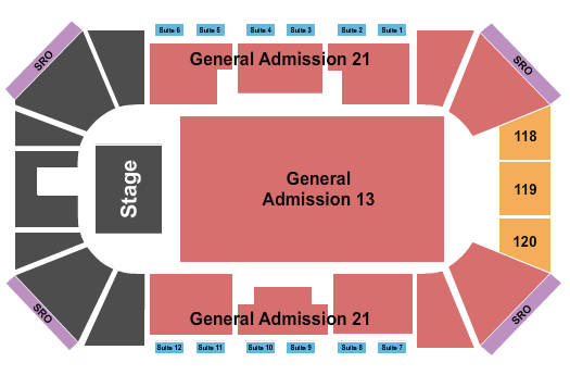 Liberty First Credit Union Arena Seating Chart: Endstage GA Floor 2