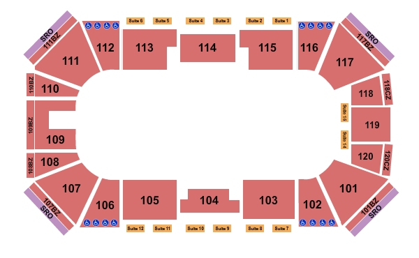 Liberty First Credit Union Arena Seating Chart: Open Floor