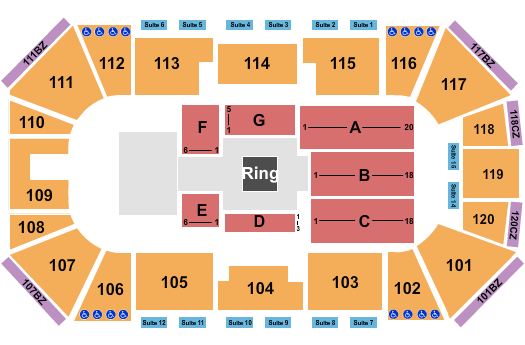 Liberty First Credit Union Arena Seating Chart: Wrestling - AEW