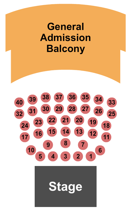 Liberty Hall - KS Seating Chart: Endstage Tables