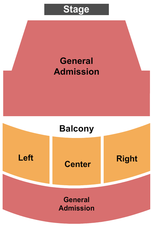 Liberty Hall - KS Seating Chart: Endstage - GA FLR / Upper Balc
