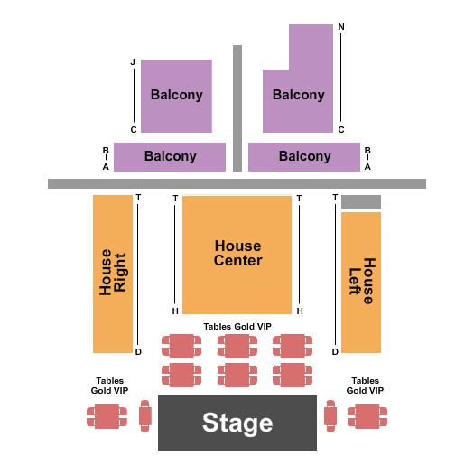 Liberty Showcase Theater Seating Chart: Endstage GC
