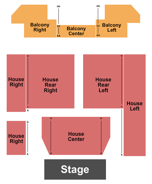 Liberty Theatre - Astoria Seating Chart: Endstage