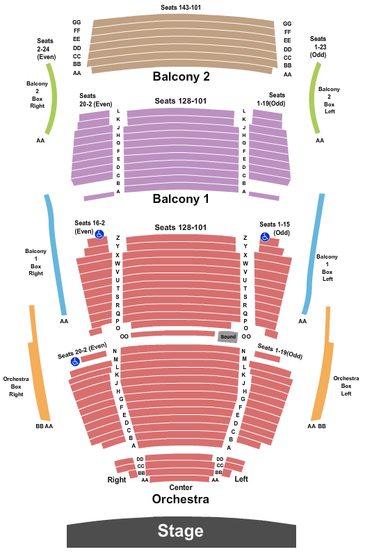 Lied Center - KS Seating Chart: End Stage