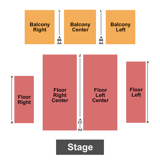 Lightsey Chapel Auditorium at Charleston Southern University Seating Chart: Endstage