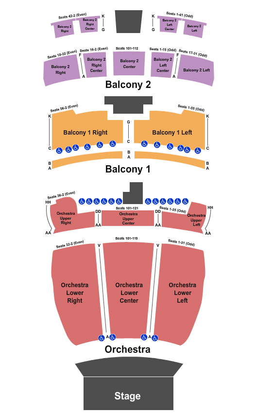 Lila Cockrell Theatre Seating Chart