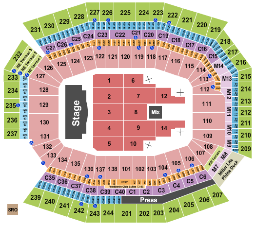 Lincoln Financial Field Seating Chart: Bruno Mars