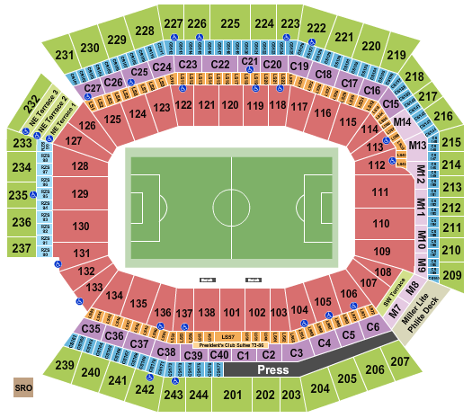 Lincoln Financial Field Seating Chart: Club World Cup