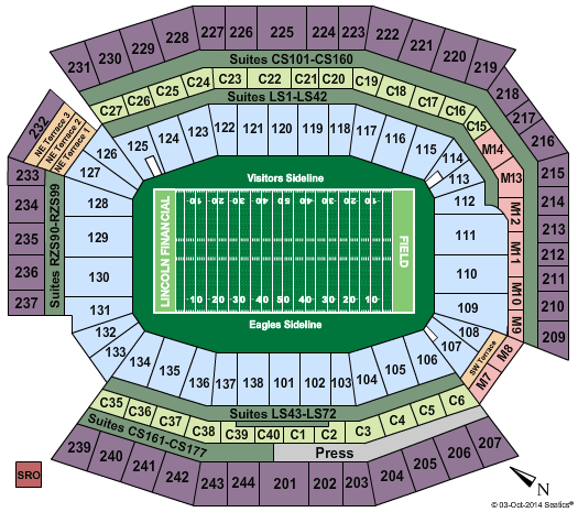 Lincoln Financial Field Seating Chart