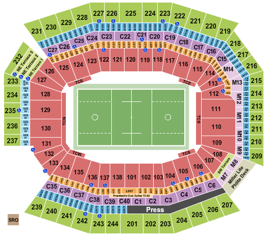 Lincoln Financial Field Seating Chart: Lacrosse