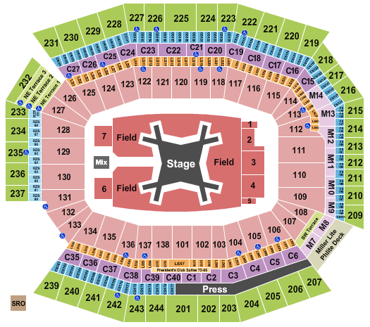 Lincoln Financial Field Seating Chart: Luke Combs