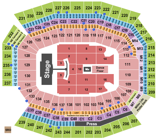 Lincoln Financial Field Seating Chart: Pink