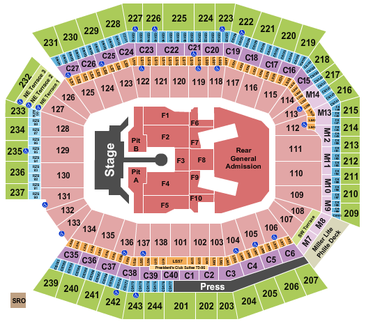Lincoln Financial Field Seating Chart: Rolling Stones 2